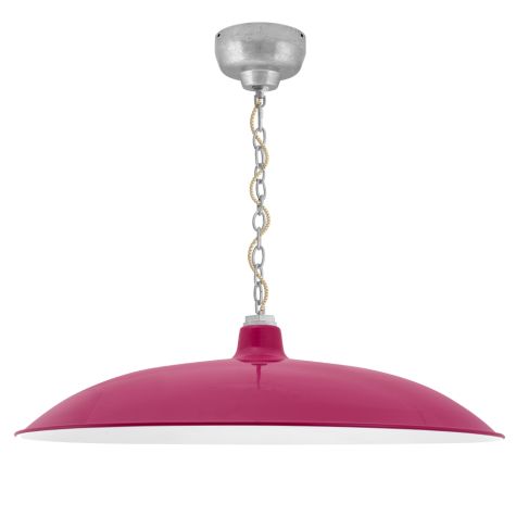 28" Sinclair, 490-Magenta, Mounting in 975-Galvanized, CSGW-Gold & White Cloth Cord