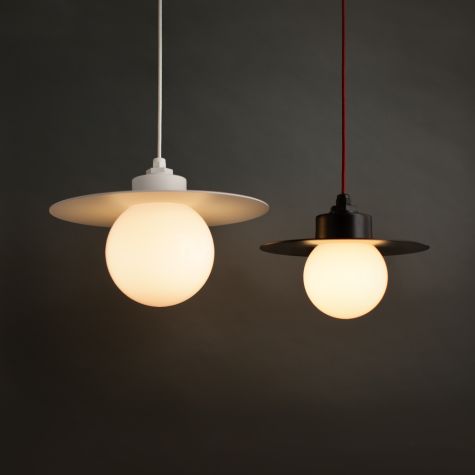 16" Cassidy LED Globe Cord Pendants, 200-White and 100-Black