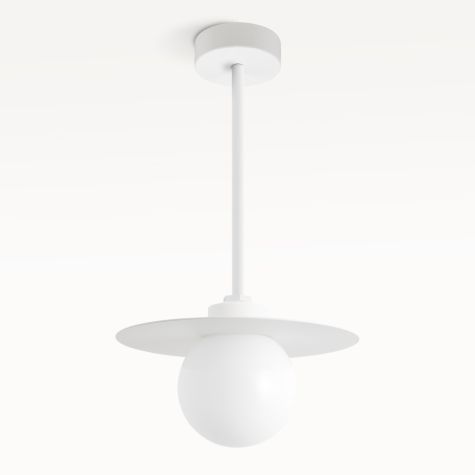 16" Cassidy LED Globe Stem Pendant, 206-Matte White