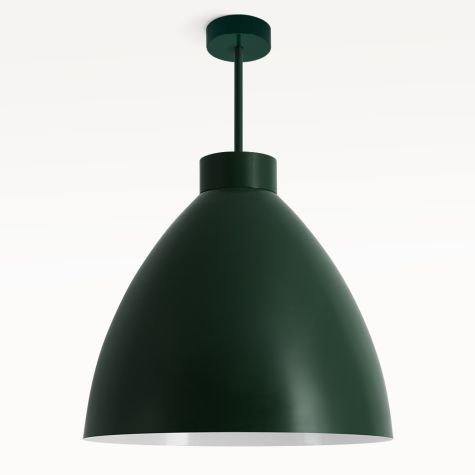 Oxford LED Stem Pendant Light, 300-Dark Green