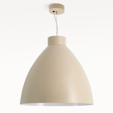 Oxford LED Studio Pendant Light, 630-Beige, Creme Cloth Cord