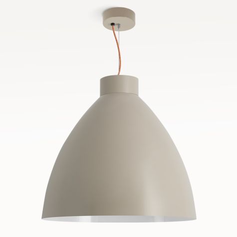 Oxford LED Studio Pendant Light, 607-Taupe, Confetti Cloth Cord
