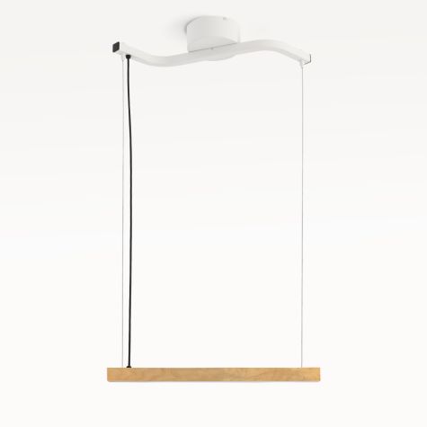 24" Suora, Maple Wood, Single Canopy, 206-Matte White