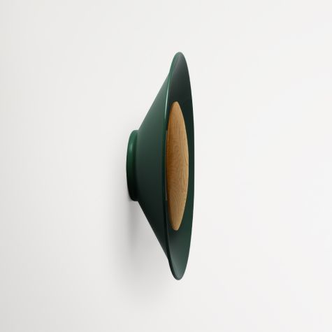 16" Carver LED Wooden Diffuser Light, 300-Dark Green, Oak Wood Diffuser