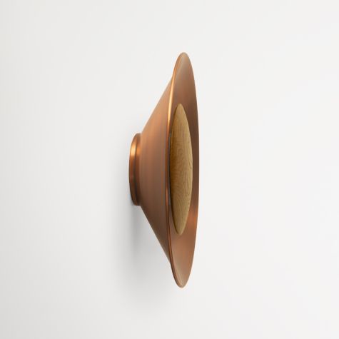 16" Carver LED Wooden Diffuser Light, 996-Natural Weathered Copper, Oak Wood Diffuser