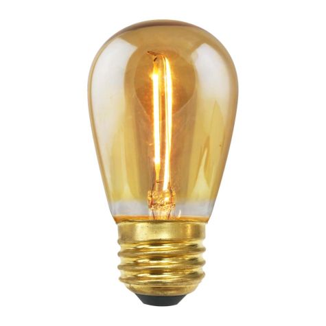 Premium S14 1W Filament Amber Bulb - E26 Base